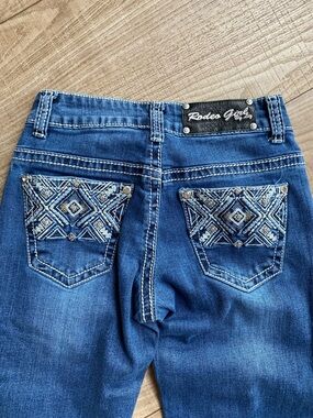Rodeo Girl Kids Blue Embroidered Back-Pocket Jeans